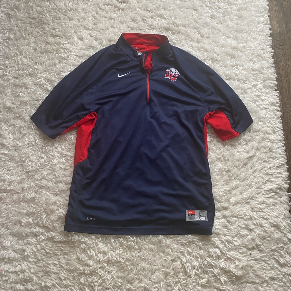 Liberty Flames Nike zip polo large